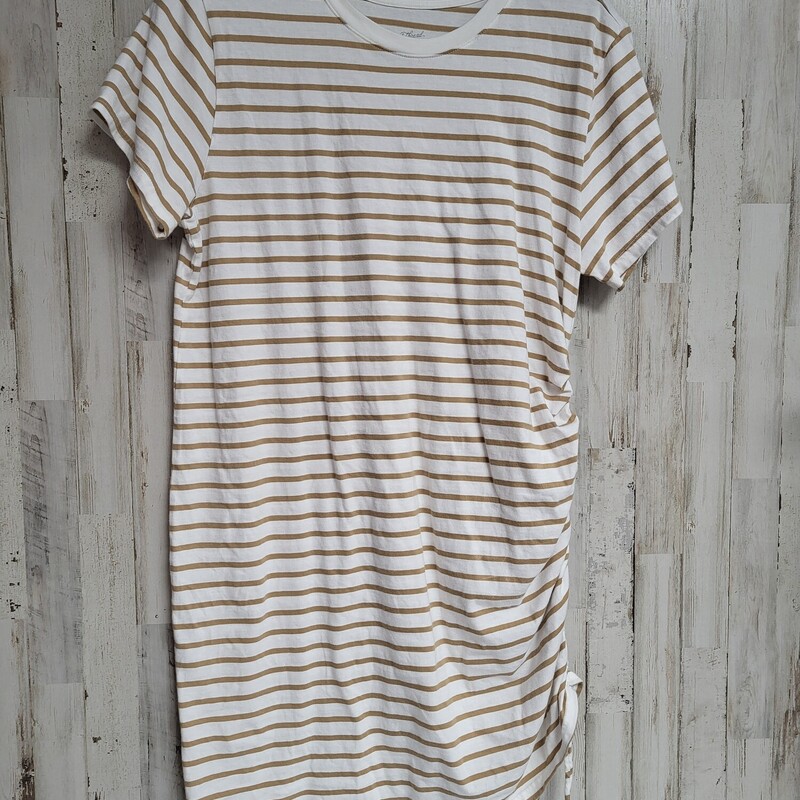 XL Tan Striped Cotton Dre