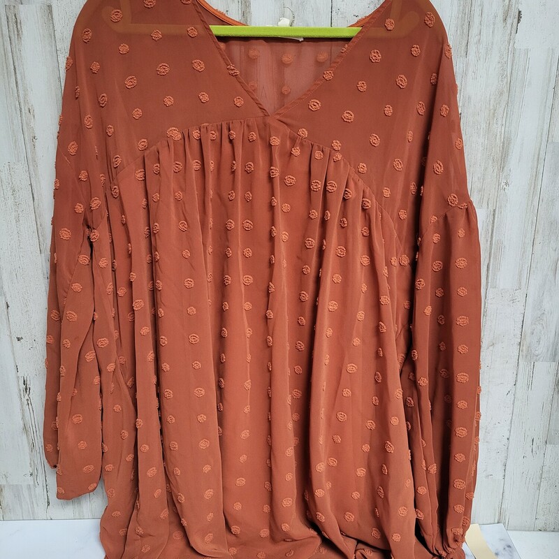 XL Rust Mink Dot Dress