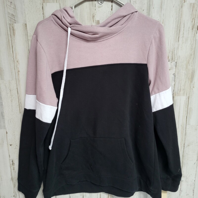 L Black Colorblock Hoodie