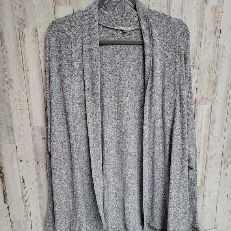 L Grey Knit Cardigan