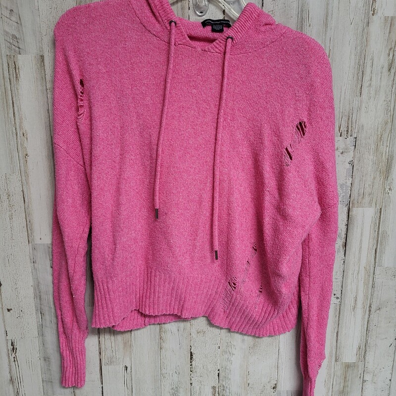 XS Pink Distress Knit Pul