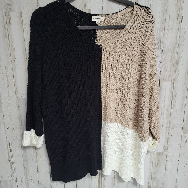 M Black Colorblock Knit T