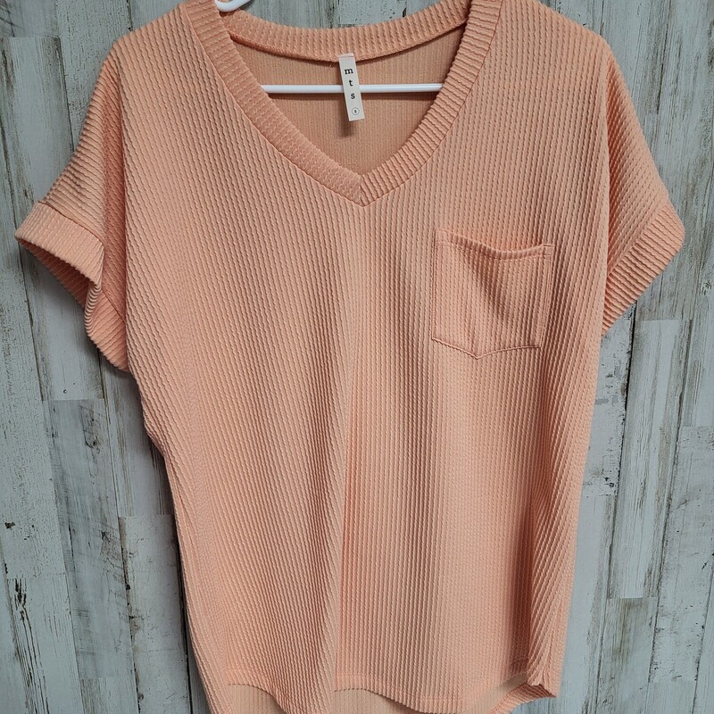 S Orange Textured Top