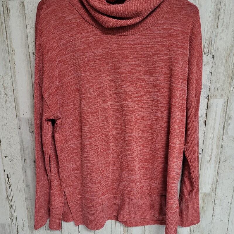 M Red Heather Cowl Top