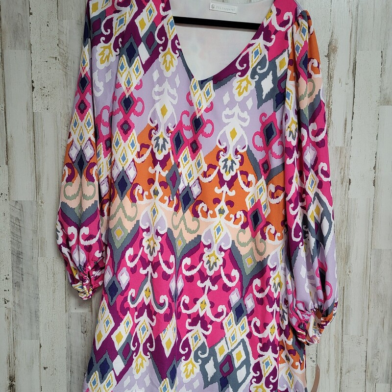 M Purple Printed Dress