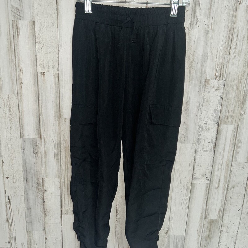 7/8 Black Cargo Pants