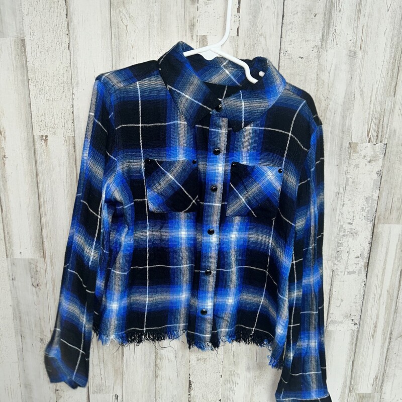 7 Dark Blue Fray Flannel