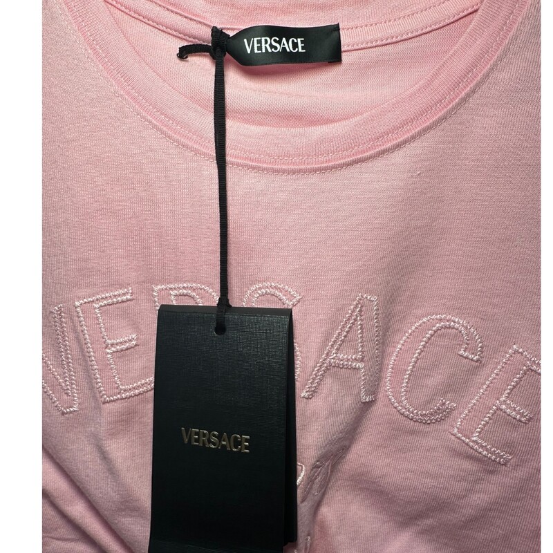 Versace Safety Pin Pink Shirt<br />
<br />
New With Tags<br />
<br />
Size 40