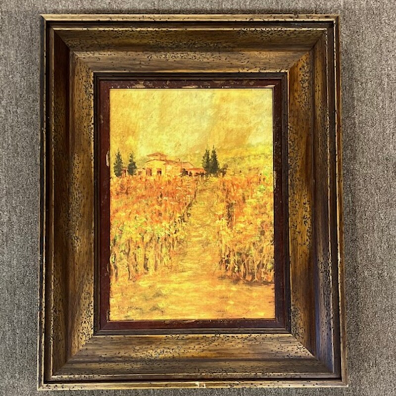 Roma Moulding Villagio Toscano III Artwork
Brown Orange Yellow Green Size: 17 x 21H
3 coordinating artwork sold separately