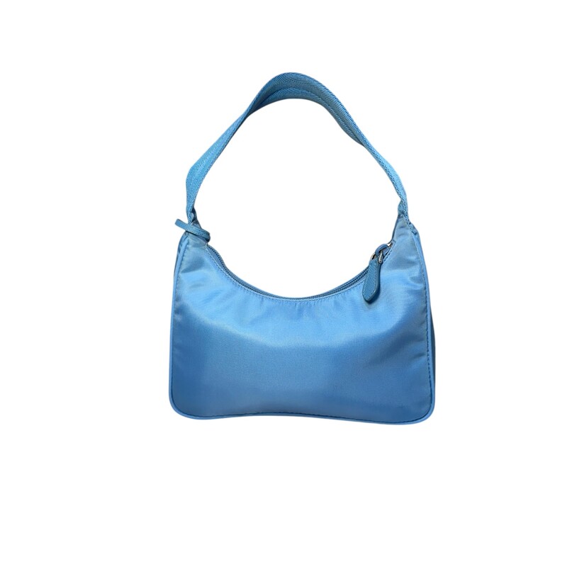 Prada ReEdition Nylon Blue Shoulder Bag

Factory Code: 270

Dimensions:
Base length: 9 in
Height: 6.75 in
Width: 2 in
Drop: 6 in

In excellent condtion.

Comes with original dust bag. No box.