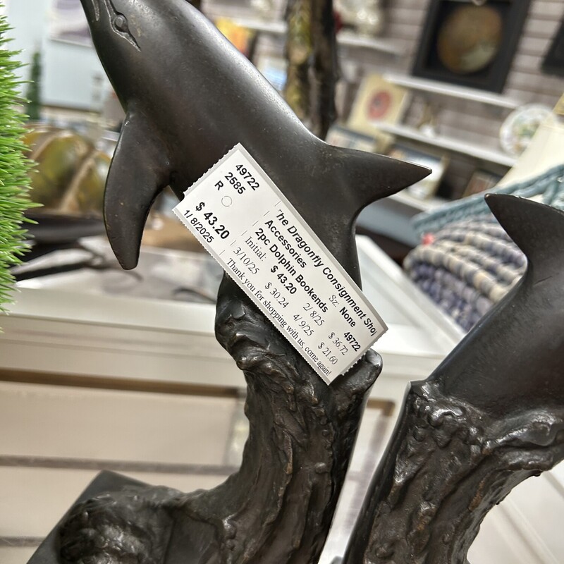 2pc Dolphin Bookends