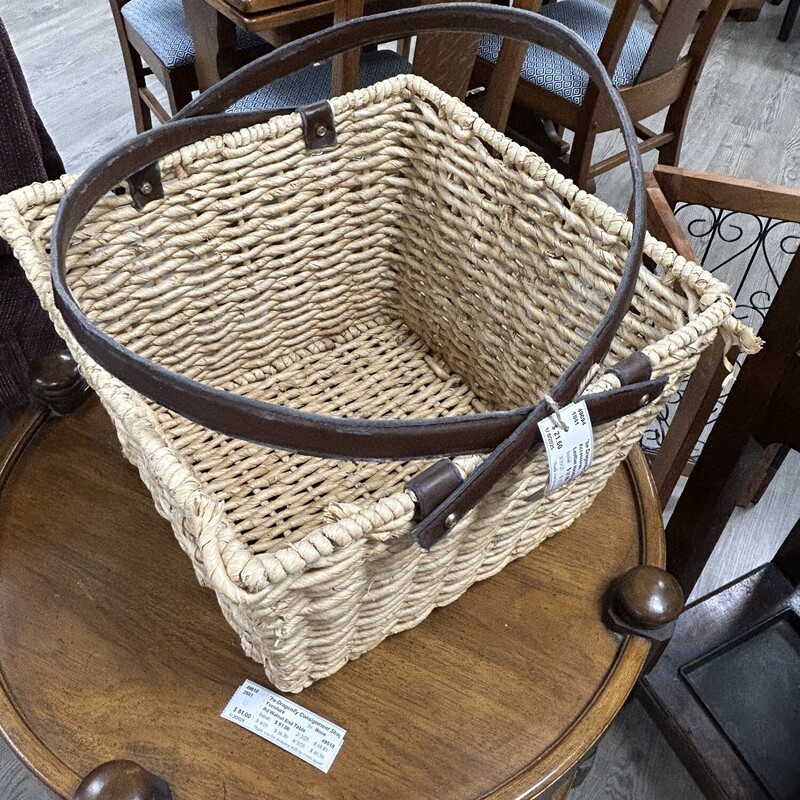 Leather Handle Basket