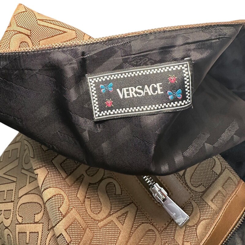 Versace All Over Logo Jacquard  Skirt<br />
<br />
Size 44<br />
<br />
Like New