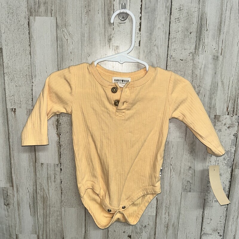 6/9M Yellow Button Onesie