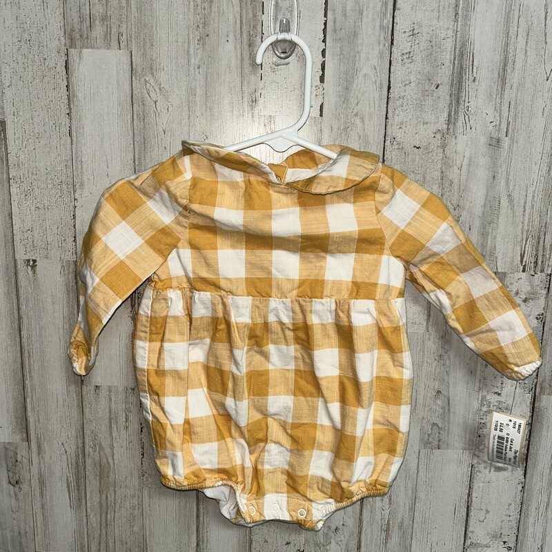 6/9M Yellow Plaid Bubble, Yellow, Size: Girl 6-12m