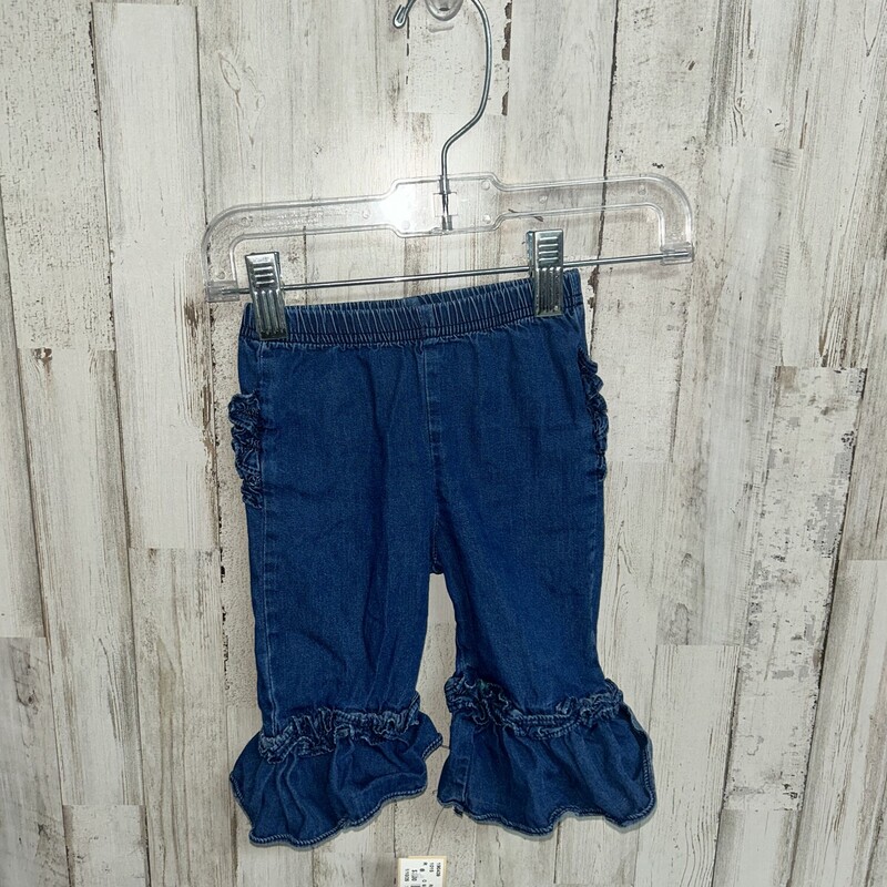 6/12M Denim Ruffle Pants