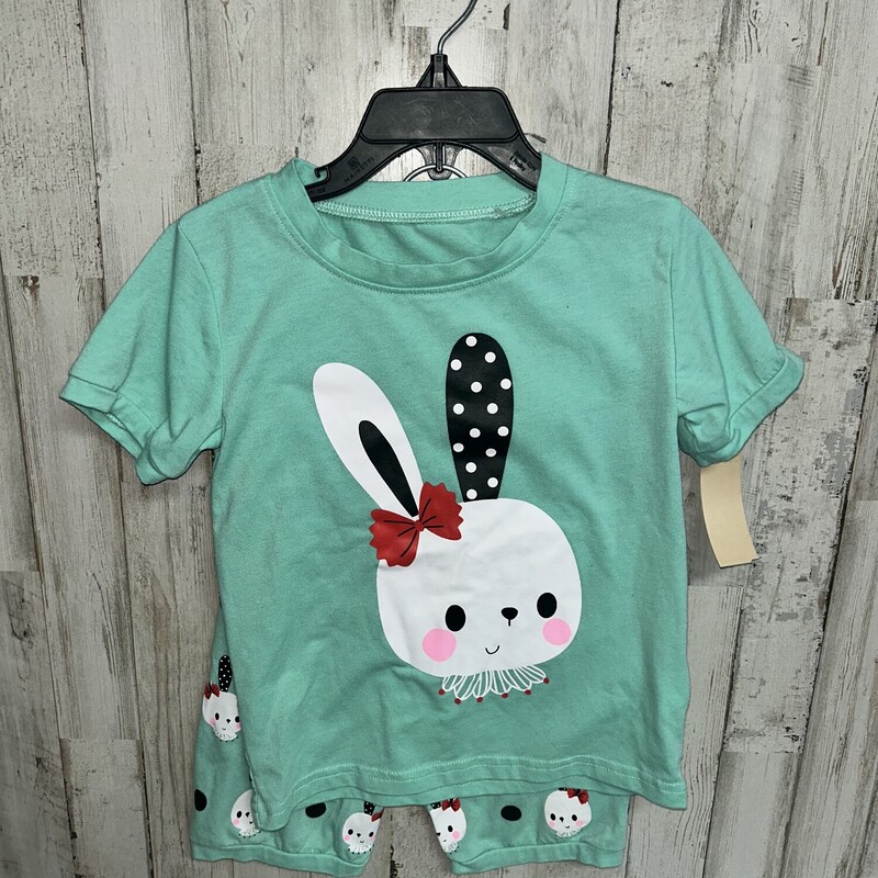 2T Mint Bunny Pj Set