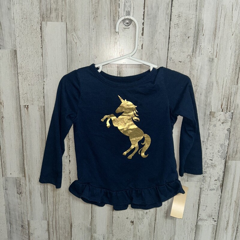 2T Navy Unicorn Tee