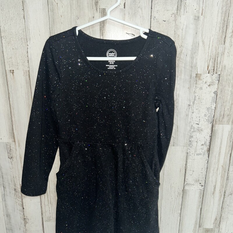 4/5 Black Glitter Dress