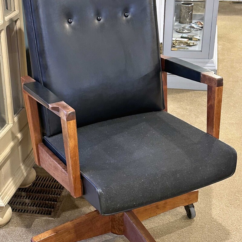 Leather/Wood Office Chair