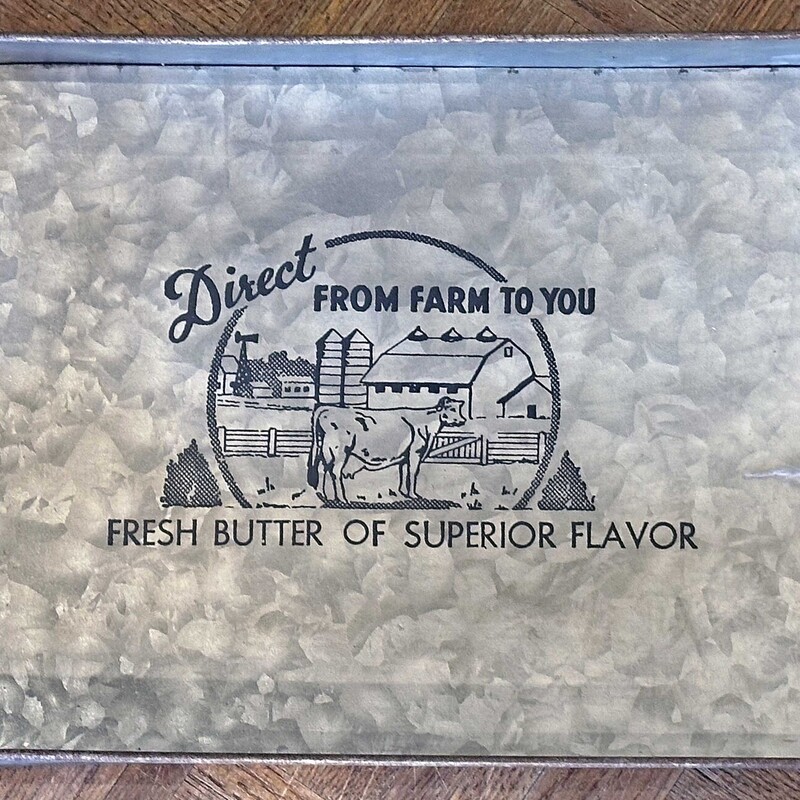 Tin Fresh Butter Tray 17x