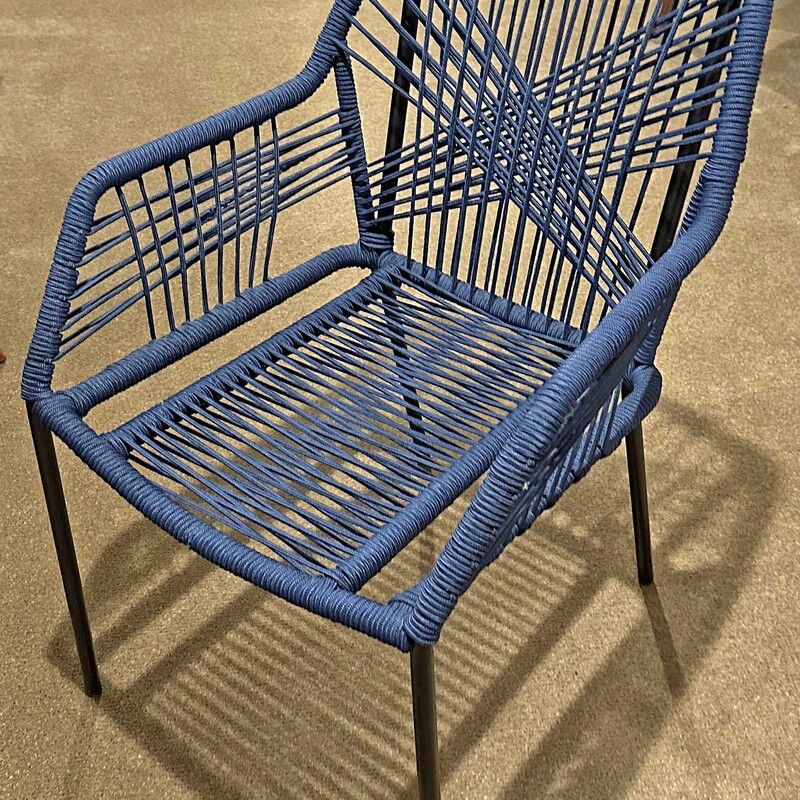 Rope/Metal Blue Chair