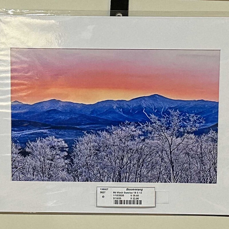 Mount Washington Sunrise Photo by
Stephen Gifford
14 In x 11 In.