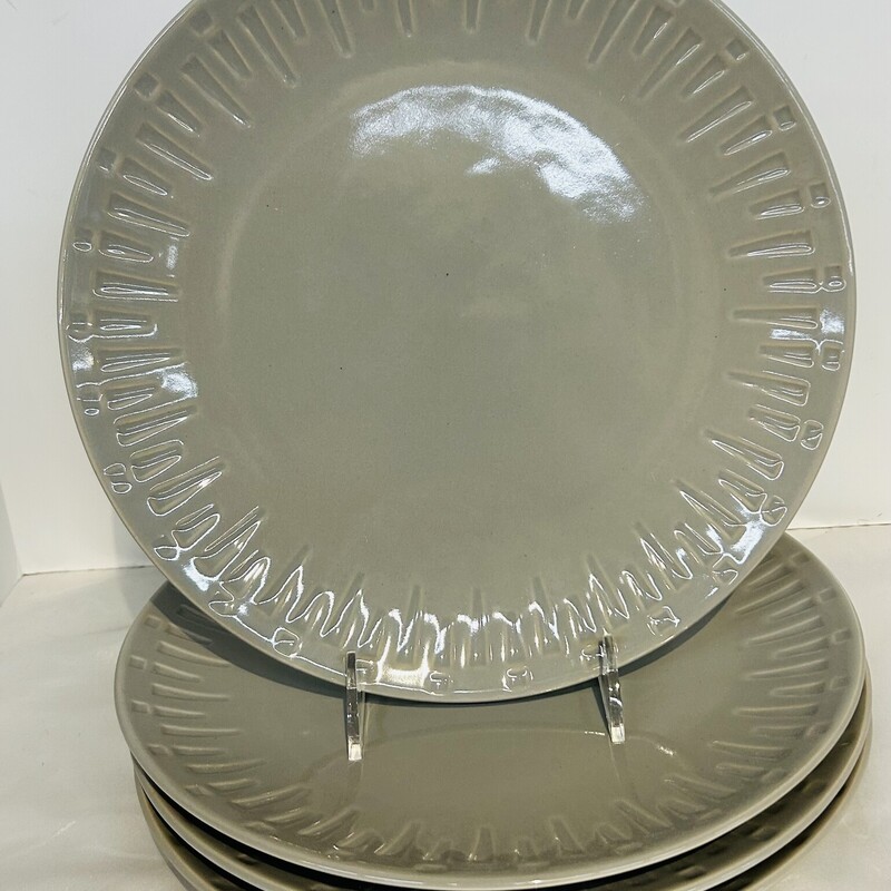 Set of 4 Sango Comtempo Gray Dinner Plates
Gray
Size: 11 diameter