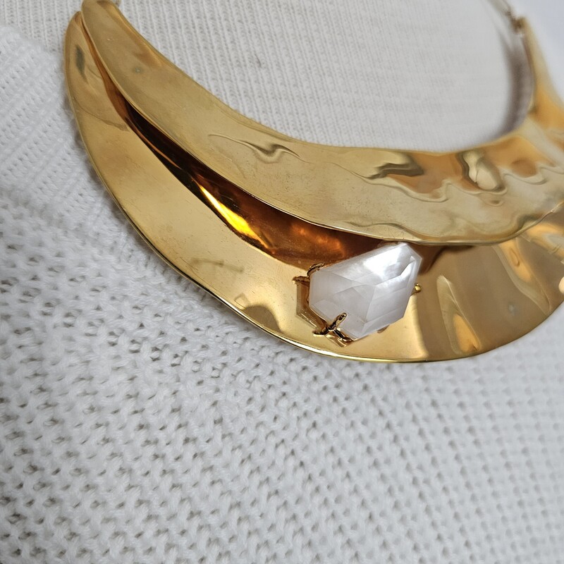 Alexis Bittar Hammered, Gold, Size: Bib