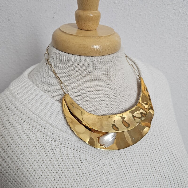 Alexis Bittar Hammered, Gold, Size: Bib