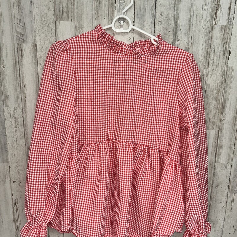 S Red Gingham Top