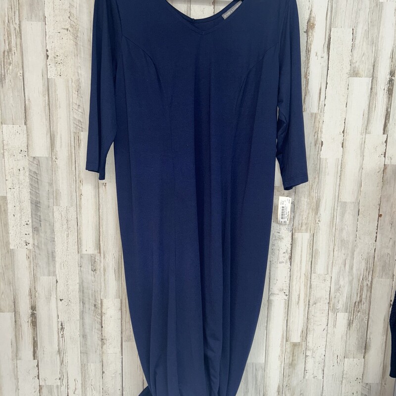 Sz18W Navy Maxi Dress