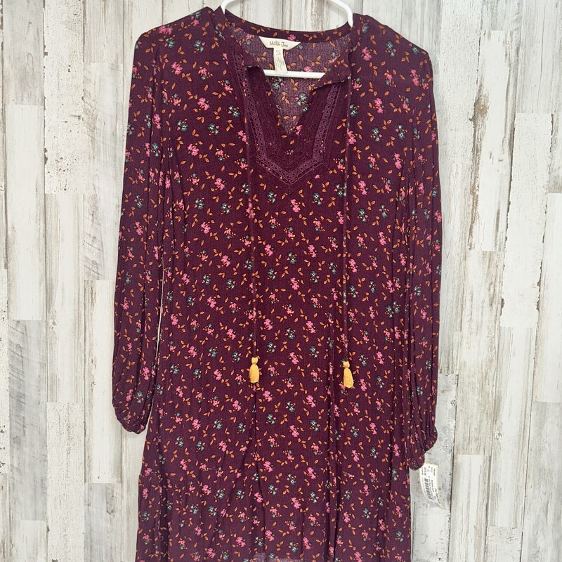 XS Red Floral Print Tunic