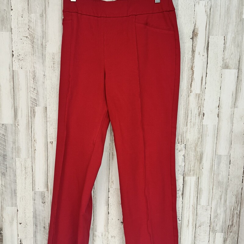 L Red Pull On Pants