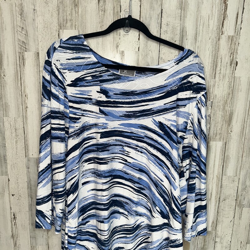 XL Blue Printed Top