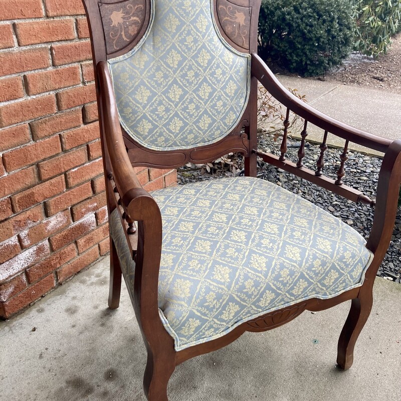 Upholstered Chair with Inlay