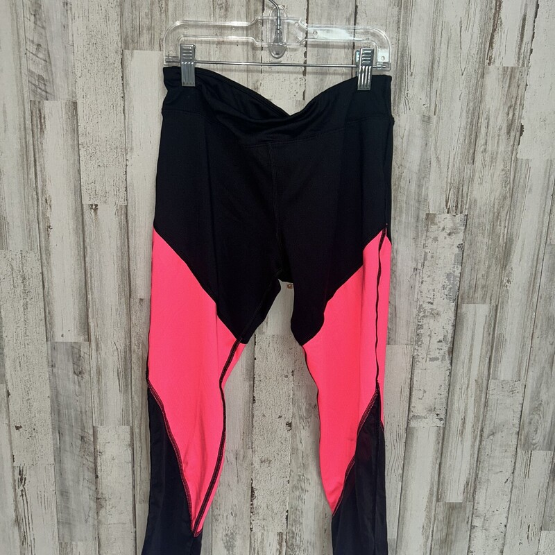 12/14 Black/Pink Leggings, Black, Size: Girl 10 Up