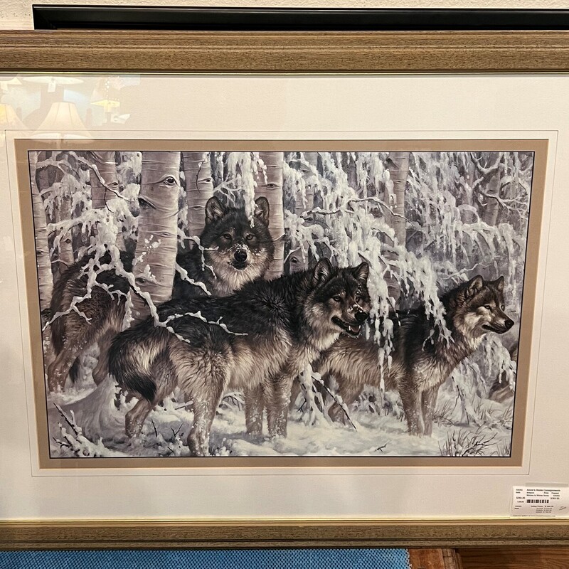 Wolves In Winter Snow, Print, Framed
45in x 35in