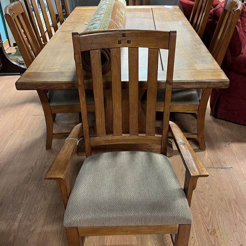 Wood & Fabric Dining, Set Of 6