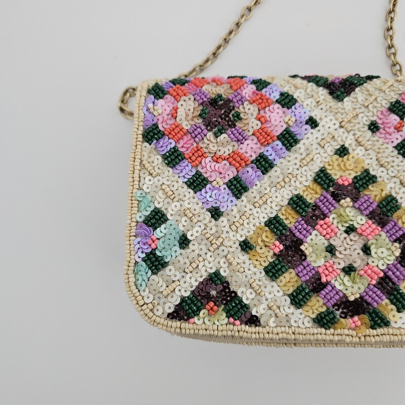 Anthropologie Sequin Bead, Crmmulti, Size: Crossbody