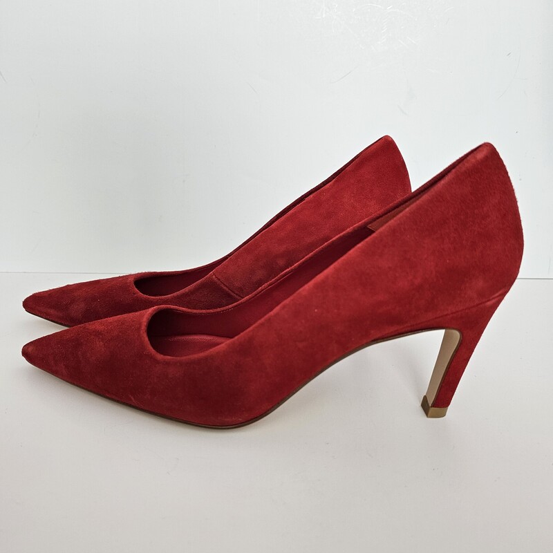 Good American Suede, Red, Size: 7