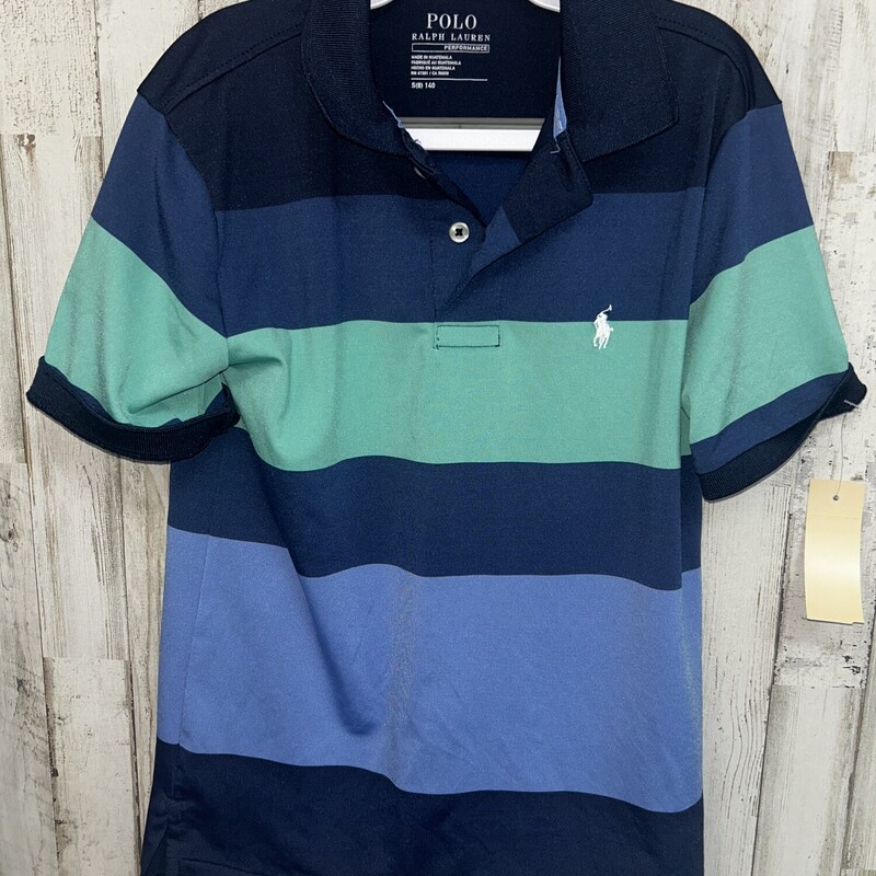 8 Blue/Green Stripe Polo