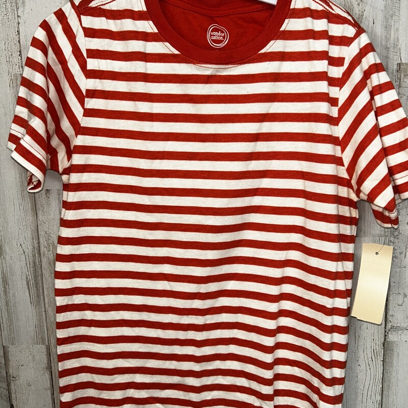 8 Orange Striped Tee