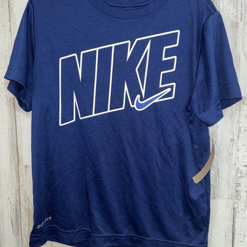 7 Navy Logo Dri Fit Tee