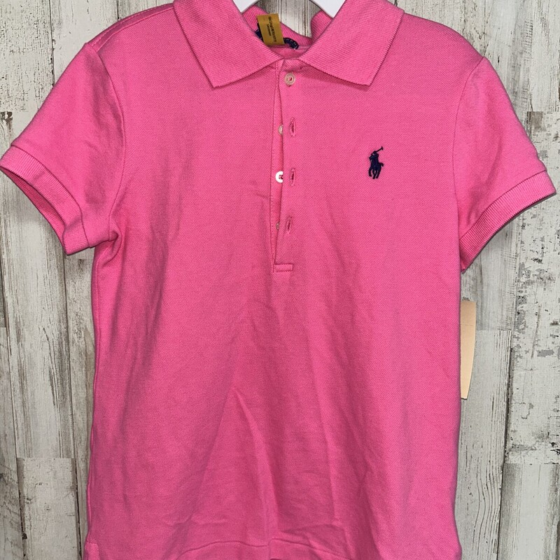 8/10 Pink Logo Polo, Pink, Size: Boy 5-8