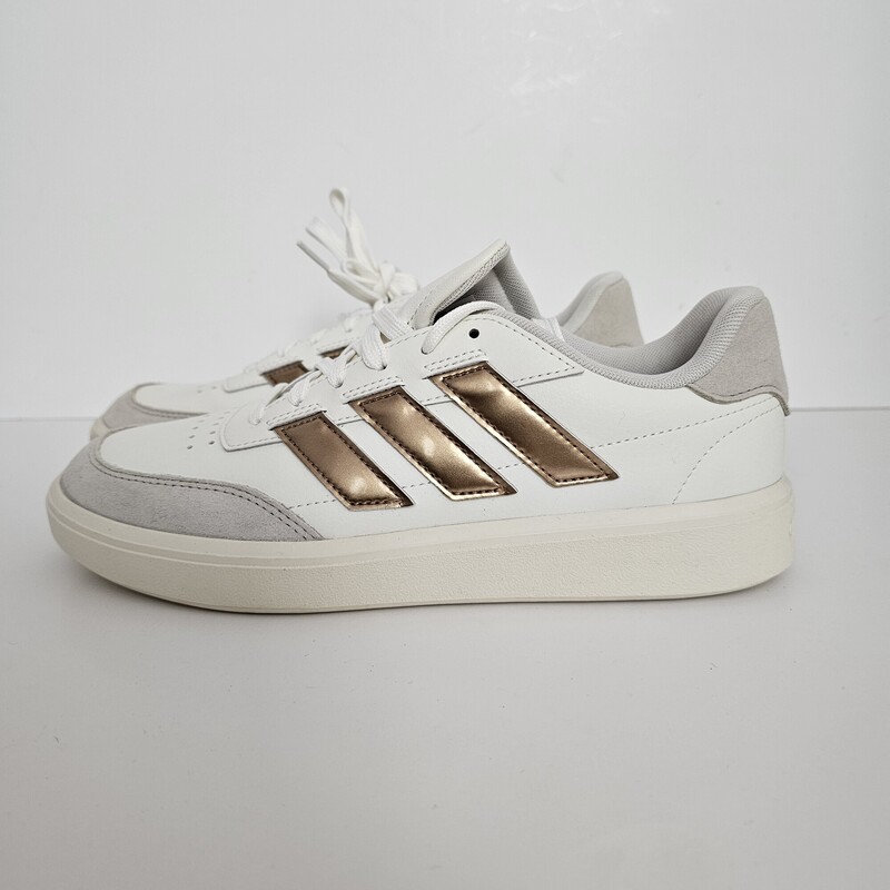 Adidas Leather W/gold