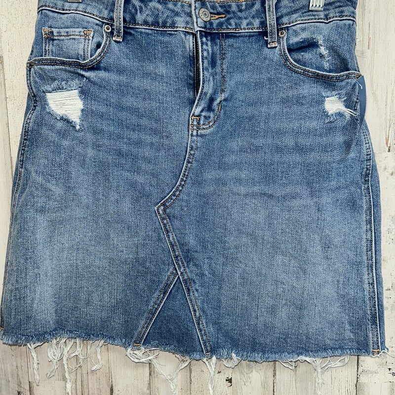 Sz4 Fray Denim Skirt