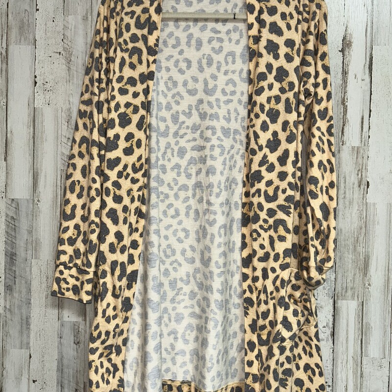 S/M Tan Leopard Kimono