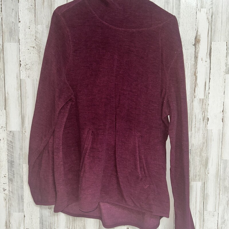 2X Maroon Fleece Cowl Top