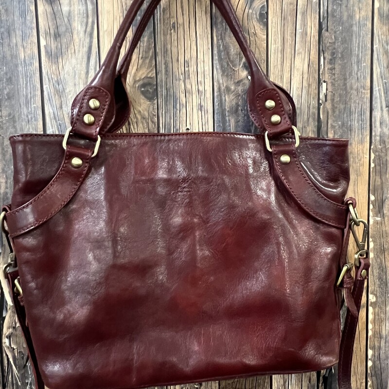 Maroon Leather Handbag